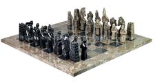 Royal Bishop Series Oceanic Blue & Jet Black Marble Chess Set – Luxury Handcrafted Stone Game for Collectors & Gifting