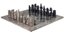 Royal Bishop Series Oceanic Blue & Jet Black Marble Chess Set – Luxury Handcrafted Stone Game for Collectors & Gifting