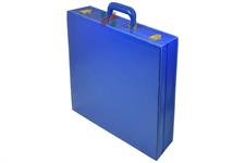 Ocean Blue Leather Chess Set Storage Box – Elegant & Durable Organizer for Chess Pieces & Boards