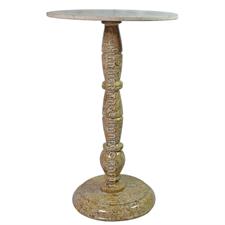 Coral & Red Onyx Natural Stone Chess Table With Classic Series Chess Pieces