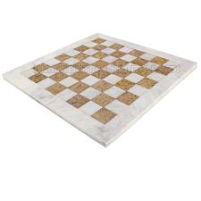Elegant Coral & White Marble Chess Board – Choose Between Coral or White Border Variants