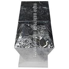 Black Zebra & White Marble Natural Stone Amaryllis Urns