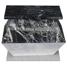 Black Zebra & White Marble Natural Stone Amaryllis Urns