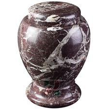 Red Zebra Marble Natural Stone Chevron Urn 
