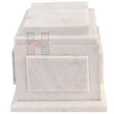 White Marble Natural Stone Bible Cremation Urn 