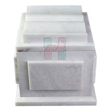 White Marble Natural Stone Bible Cremation Urn 