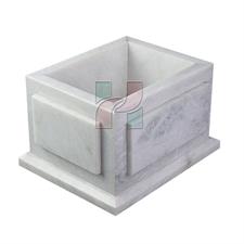 White Marble Natural Stone Bible Cremation Urn 