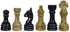 Coral & Red Onyx Natural Stone Chess Table With Classic Series Chess Pieces