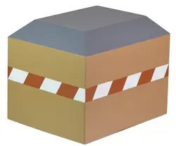 PU Leather Diagonal Stripe Cremation Urn for Human Ashes – Handcrafted Modern Memorial Box with Rust-White Striped Band