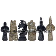 Premium Oceanic & Black Marble Chess Set – Handcrafted Stone Chessboard with Polished Marble Pieces for Home Decor & Collectors | Faux Leather Storage Box