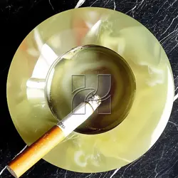 Premium Polished Green Onyx Marble Ash Tray – Luxury Smoking Accessory in USA
