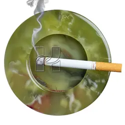 Premium Polished Green Onyx Marble Ash Tray – Luxury Smoking Accessory in USA