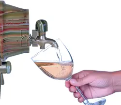 Handmade Green Onyx Marble Wine Barrel – 6.25x11 Inch Elegant Stone Wine Tank for Storing Wine