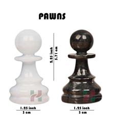 Luxury Black and White Marble Chess Set - American Series | Premium Chess Pieces