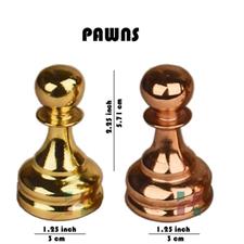 European Series Brass Chess Pieces Set – Elegant and Durable Metal Chessmen for Classic and Modern Play