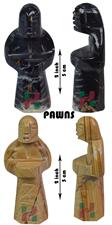 Burma Teak Jasper Marble & Michael Angelo Royal Bishop Series Chess Set – Handcrafted Luxury Pieces