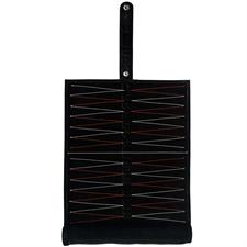 Luxury Suede Leather Roll-Up Backgammon Game with Durable Threaded Playing Points – Top Quality
