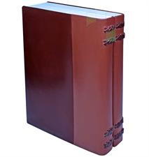 Elegant Leather Book-Shaped Backgammon Set with Marble Checkers & Metallic Edges – Perfect Gift for Gamers & Decor