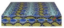 Premium Royal Blue Snake Textured PU Leather Chess Set Storage Box – Stylish, Durable Organizer for Chess Pieces, Board & Accessories 