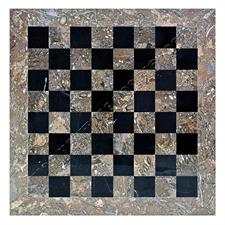 Oceanic & Jet Black Marble Chess Board with Border Variants – A Masterpiece of Elegance and Craftsmanship