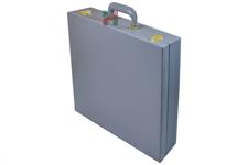 Stylish Slate Gray PU Leather Chess Storage Box – Perfect for Organizing Your Game