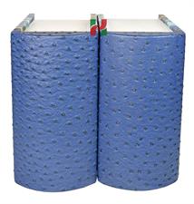 Blue Snake Texture Leather Companion Urn – Book-Style Memorial for Two Loved Ones