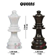 Luxury Black and White Marble Chess Set - American Series | Premium Chess Pieces