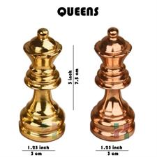 European Series Brass Chess Pieces Set – Elegant and Durable Metal Chessmen for Classic and Modern Play
