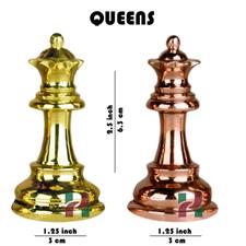 Premium Solid Brass Staunton Chess Pieces Set - Copper and Gold Finish | Luxury Weighted Chessmen