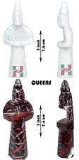 Handcrafted Red Zebra and White Marble Royal Bishop Series Chess Pieces Set – Luxury Natural Stone Tournament Chessmen 