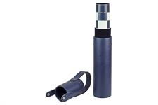 Dark Blue Cow Nappa Leather Roll Up Chess Set with Marble Metallic Edge Checkers & Leather Storage Tube – Travel Chess Game USA