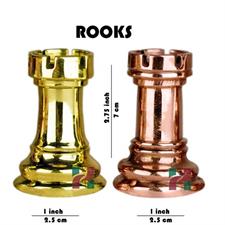 Premium Solid Brass Staunton Chess Pieces Set - Copper and Gold Finish | Luxury Weighted Chessmen