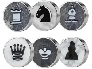 Luxury Marble Backgammon & Draughts Set – Handcrafted Black Zebra & White Marble Board Game with Professional Checkers