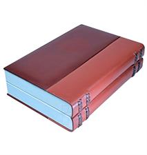 Elegant Leather Book-Shaped Backgammon Set with Marble Checkers & Metallic Edges – Perfect Gift for Gamers & Decor