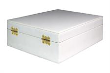 Snow White Wine Glass Storage Box - Fits 3x8 Inch Glasses - Elegant Protective Case