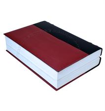 Luxury Leather Book-Style Backgammon Set with Metallized Edge Marble Checkers – Elegant Portable Backgammon Game