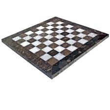 Oceanic and White Marble Chess Set with Dual Border Variants - Oceanic & White Marble Design