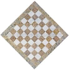 Elegant Coral & White Marble Chess Board – Choose Between Coral or White Border Variants