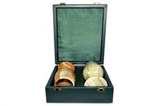 Forest Green PU Leather Storage Box for Green Onyx Wine Glass - Stylish & Durable Storage Box