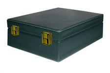 Forest Green PU Leather Storage Box for Green Onyx Wine Glass - Stylish & Durable Storage Box