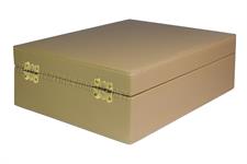 Beige Latte PU Leather Storage Box for Green Onyx Wine Glass - Elegant Wine Glass Holder, Perfect Gift in USA