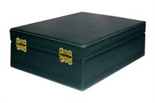 Forest Green PU Leather Storage Box for Green Onyx Wine Glass - Stylish & Durable Storage Box