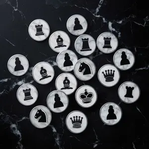 Luxury Marble Backgammon & Draughts Set – Handcrafted Black Zebra & White Marble Board Game with Professional Checkers
