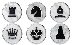 Luxury Marble Backgammon & Draughts Set – Handcrafted Black Zebra & White Marble Board Game with Professional Checkers