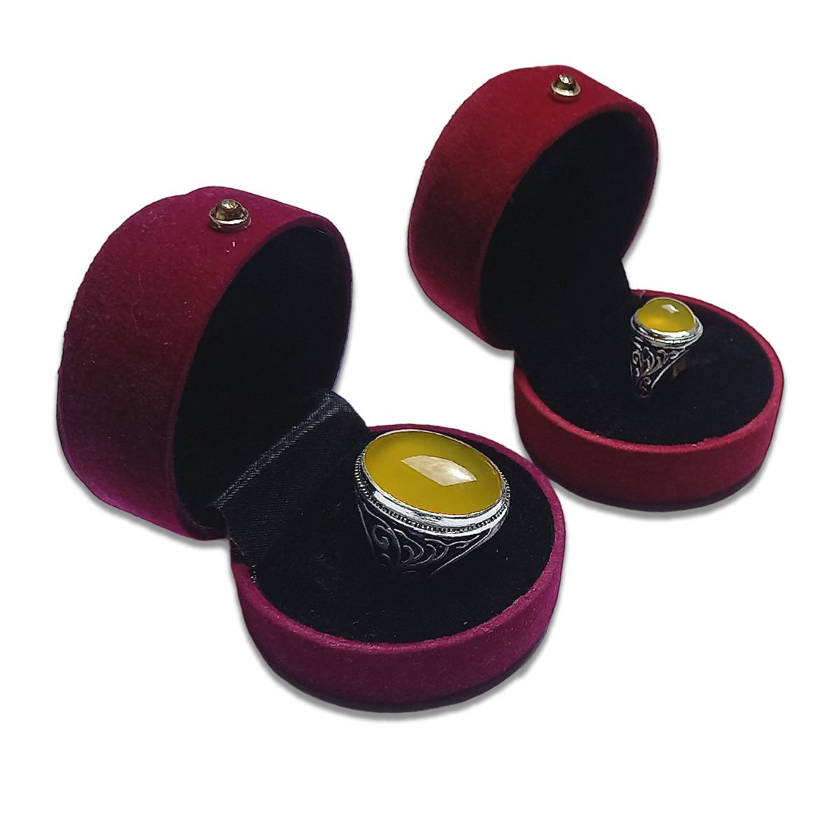 Real Zard Aqeeq Stone Ring