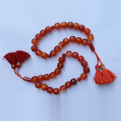 Yamni Aqeeq Tasbih – 20mm Natural Stone Beads (21 Beads)