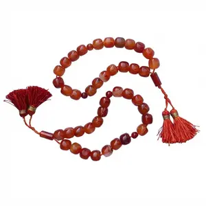 Yamni Aqeeq Tasbih – 20mm Natural Stone Beads (21 Beads)
