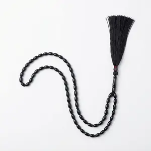 Premium Black Aqeeq Tasbih – 100 Beads