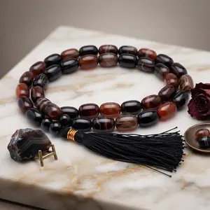 Premium Yamani Aqeeq Beads 12mm