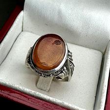 Original red agate ring
